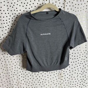 Alphalete Gray Fitted Crop